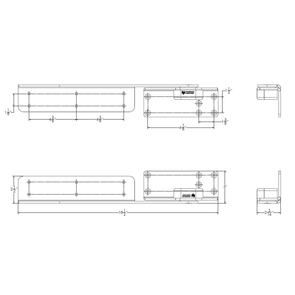 TACO Command Ratchet Hinge 1812 316 Stainless Steel Polished wHard Stop H250048