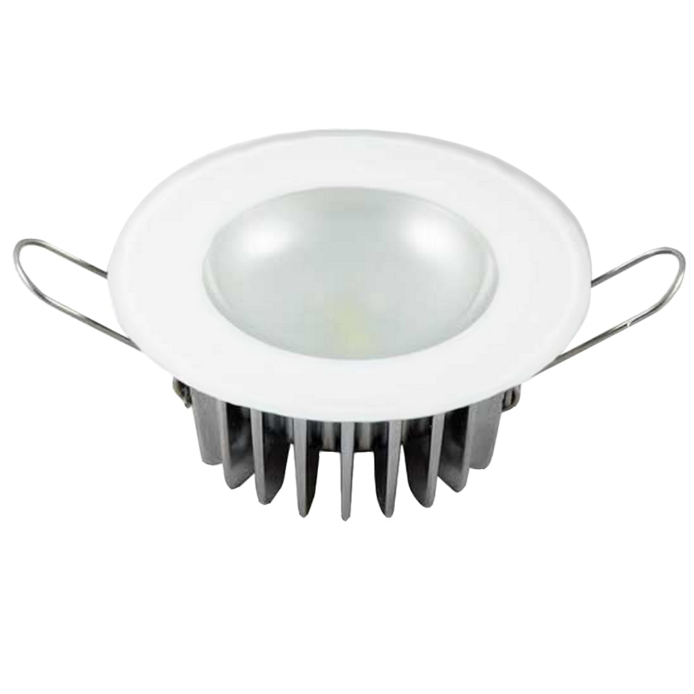 Lumitec Mirage Flush Mount Down Light Glass Finish 3Color RedBlue Non Dimming wWhite Dimming 113198
