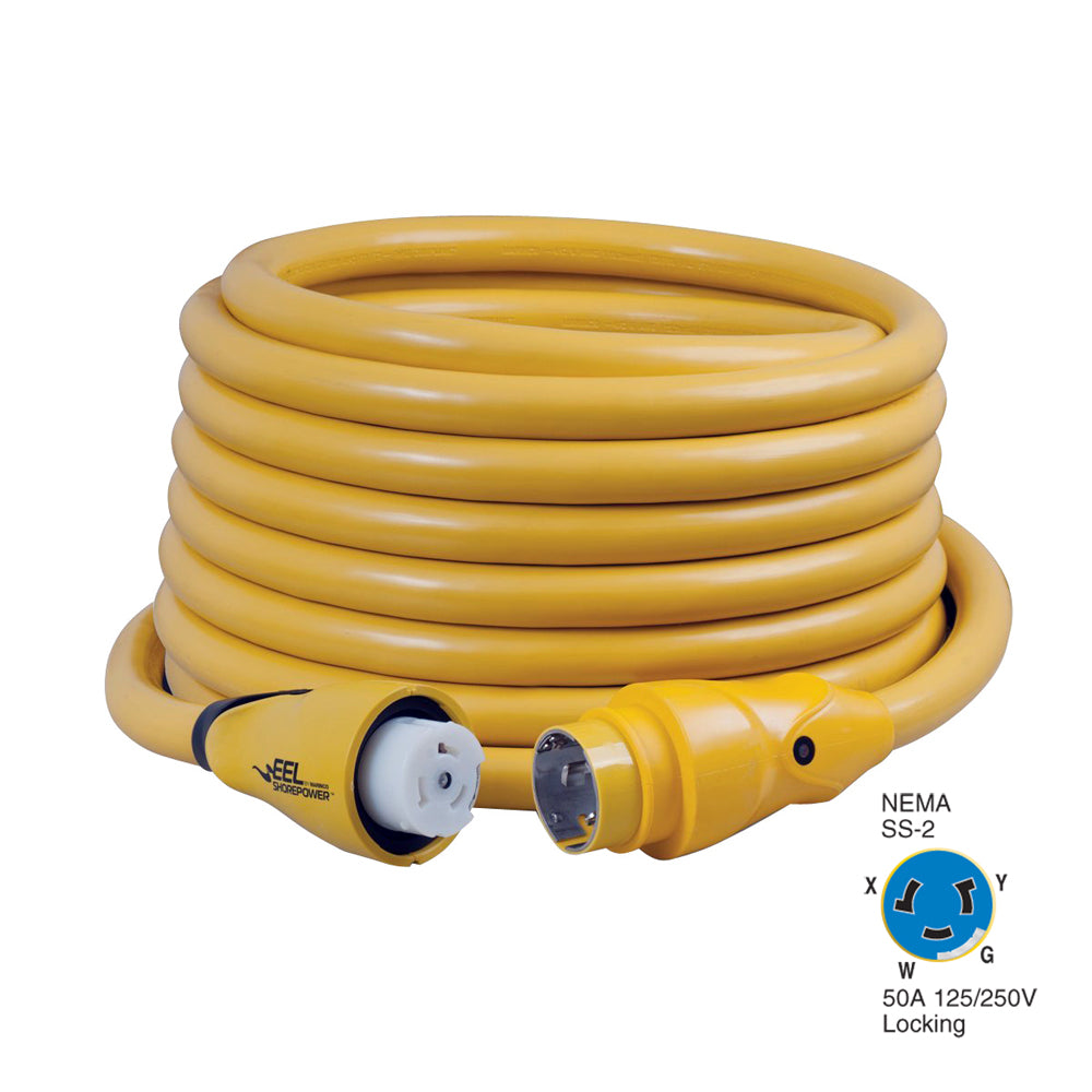 Marinco CS50450 EEL 50A 125V250V Shore Power Cordset 50 Yellow CS50450