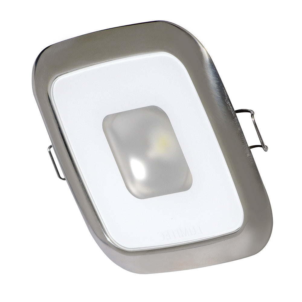 Lumitec Square Mirage Down Light White Dimming RedBlue NonDimming Polished Bezel 116118
