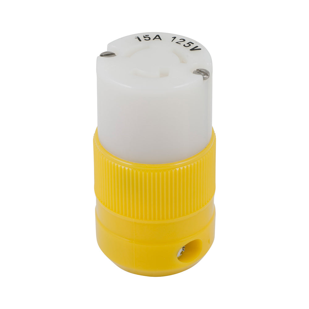 Marinco Locking Connector 15A 125V Yellow 4731CR