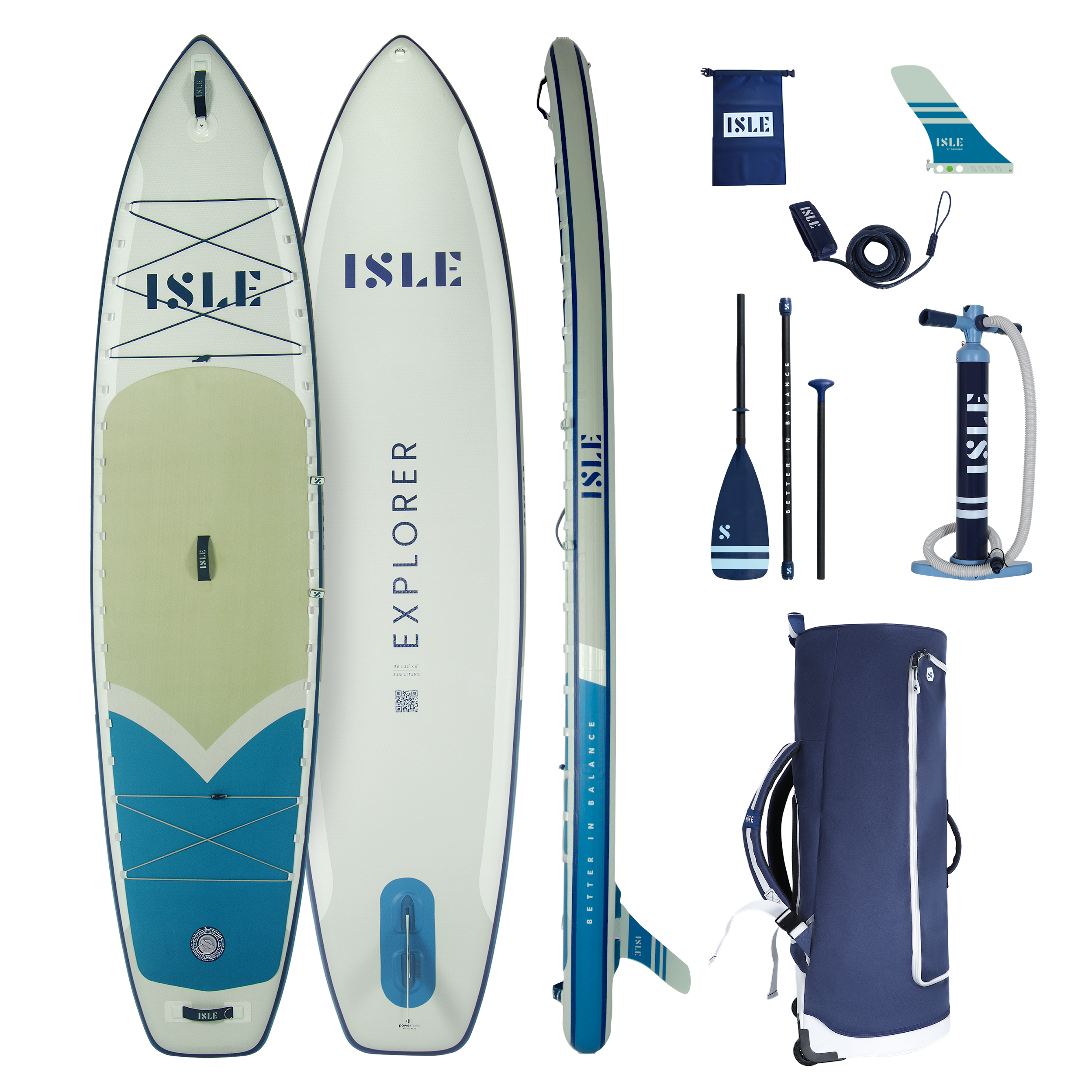 ISLE Explorer 3 Inflatable Paddle Board - SI-SF-DS-PKG