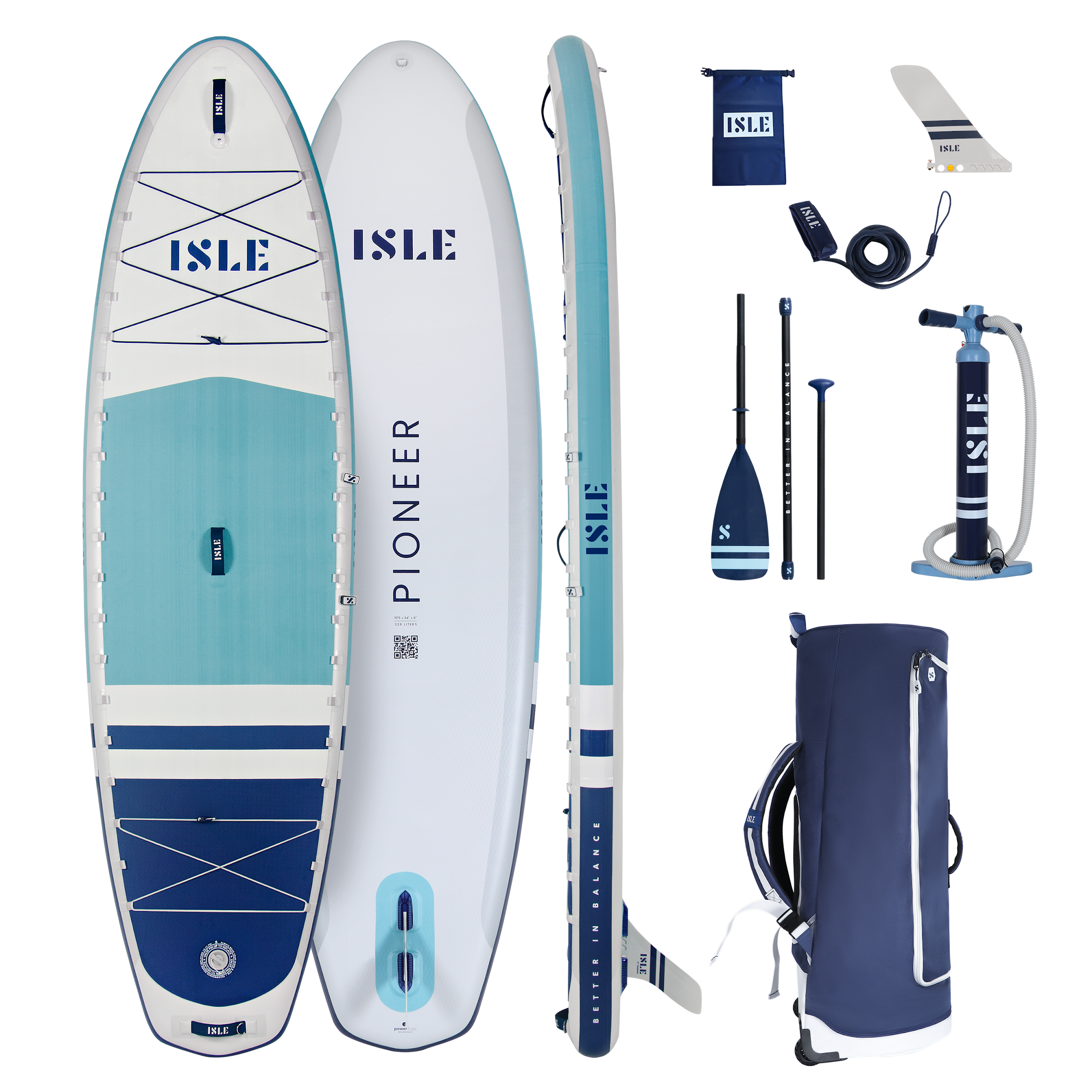 ISLE Pioneer 3 Inflatable Paddle Board - AQ-NV-PKG