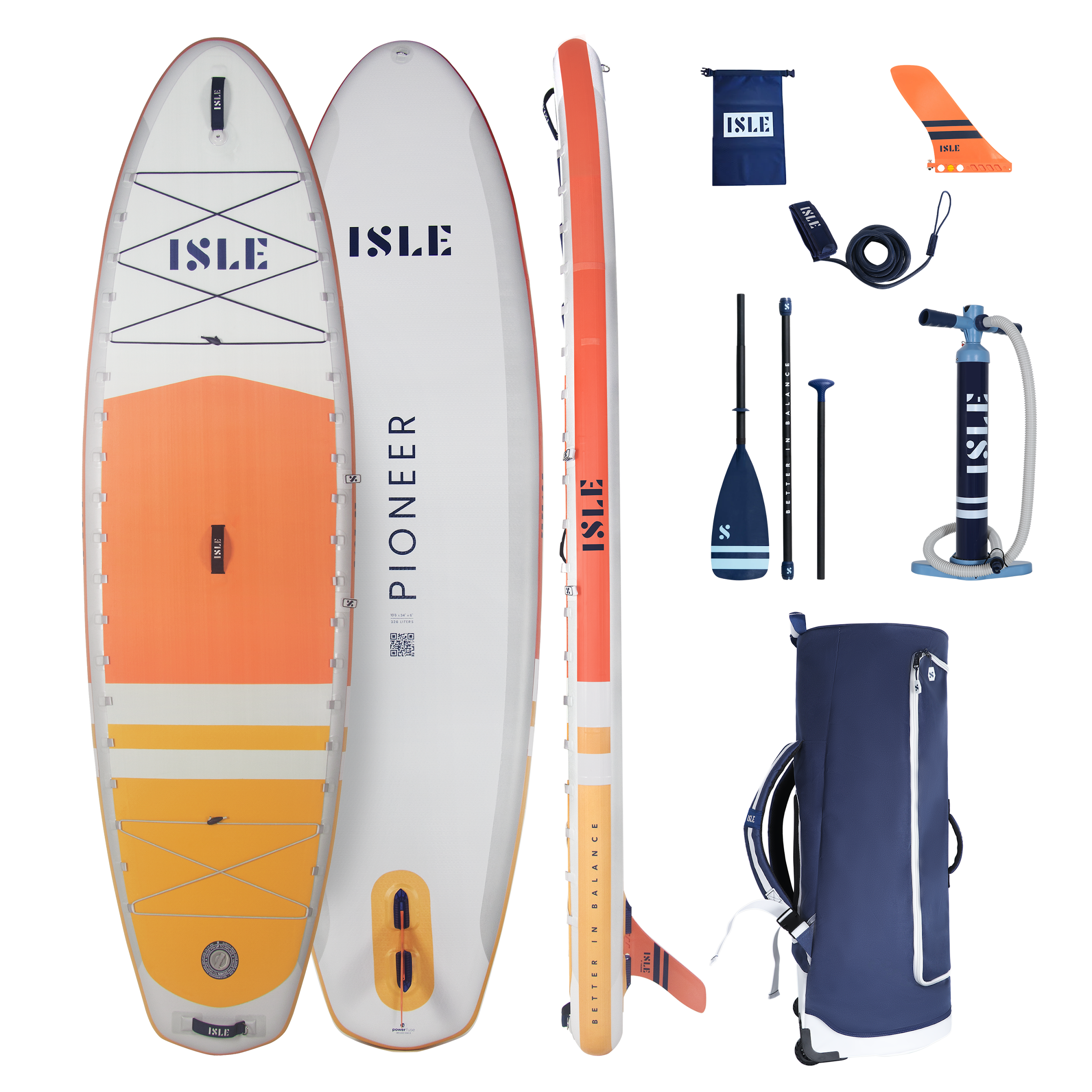 ISLE Pioneer 3 Inflatable Paddle Board - CR-SN-PKG