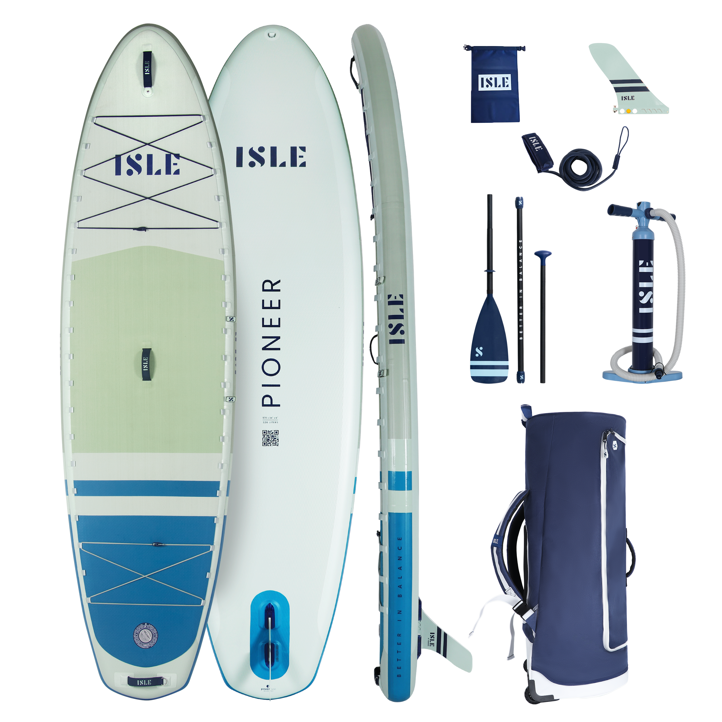 ISLE Pioneer 3 Inflatable Paddle Board - SF-DEEPSEA-PKG