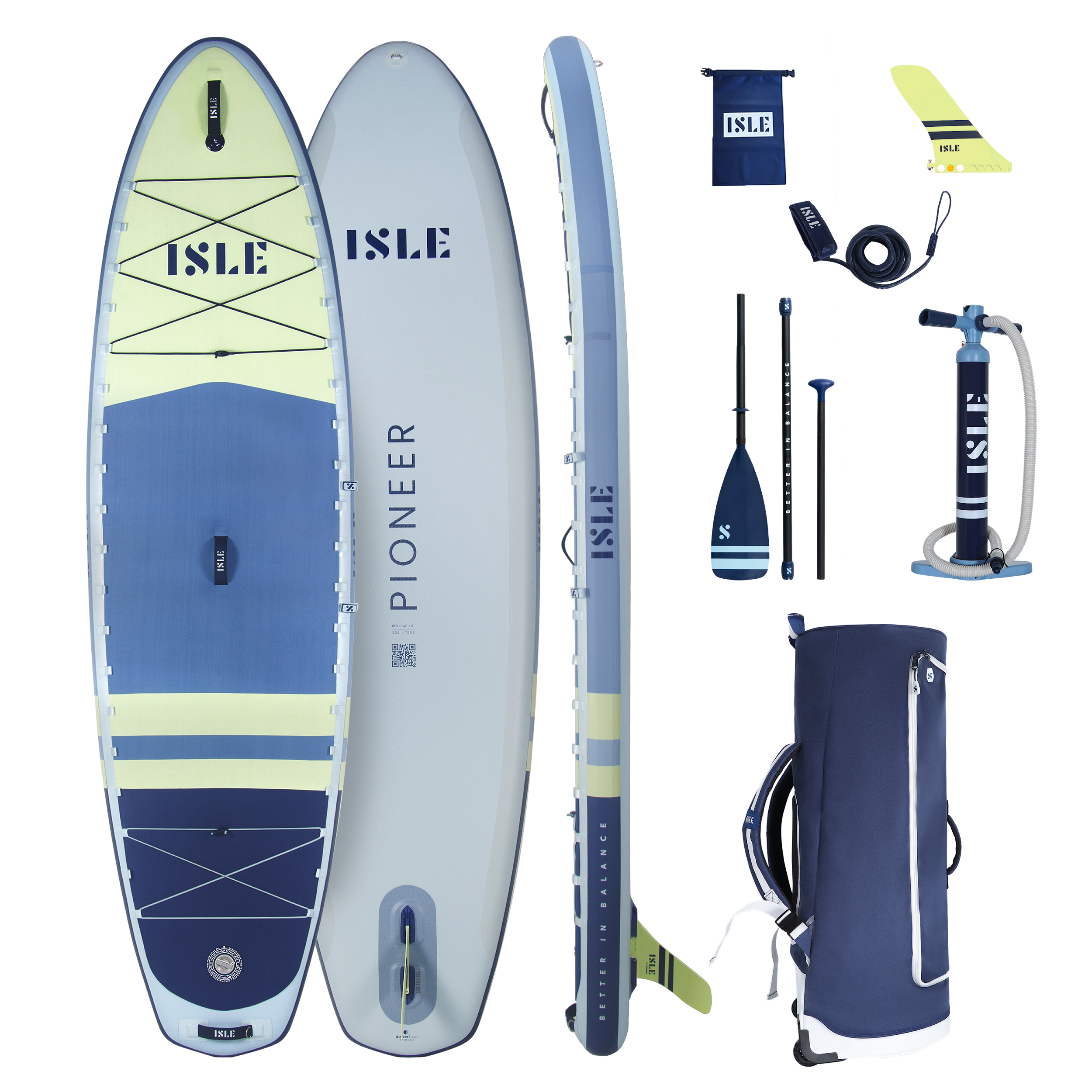 ISLE Pioneer 3 Inflatable SUP - IC-LM-SL-PKG