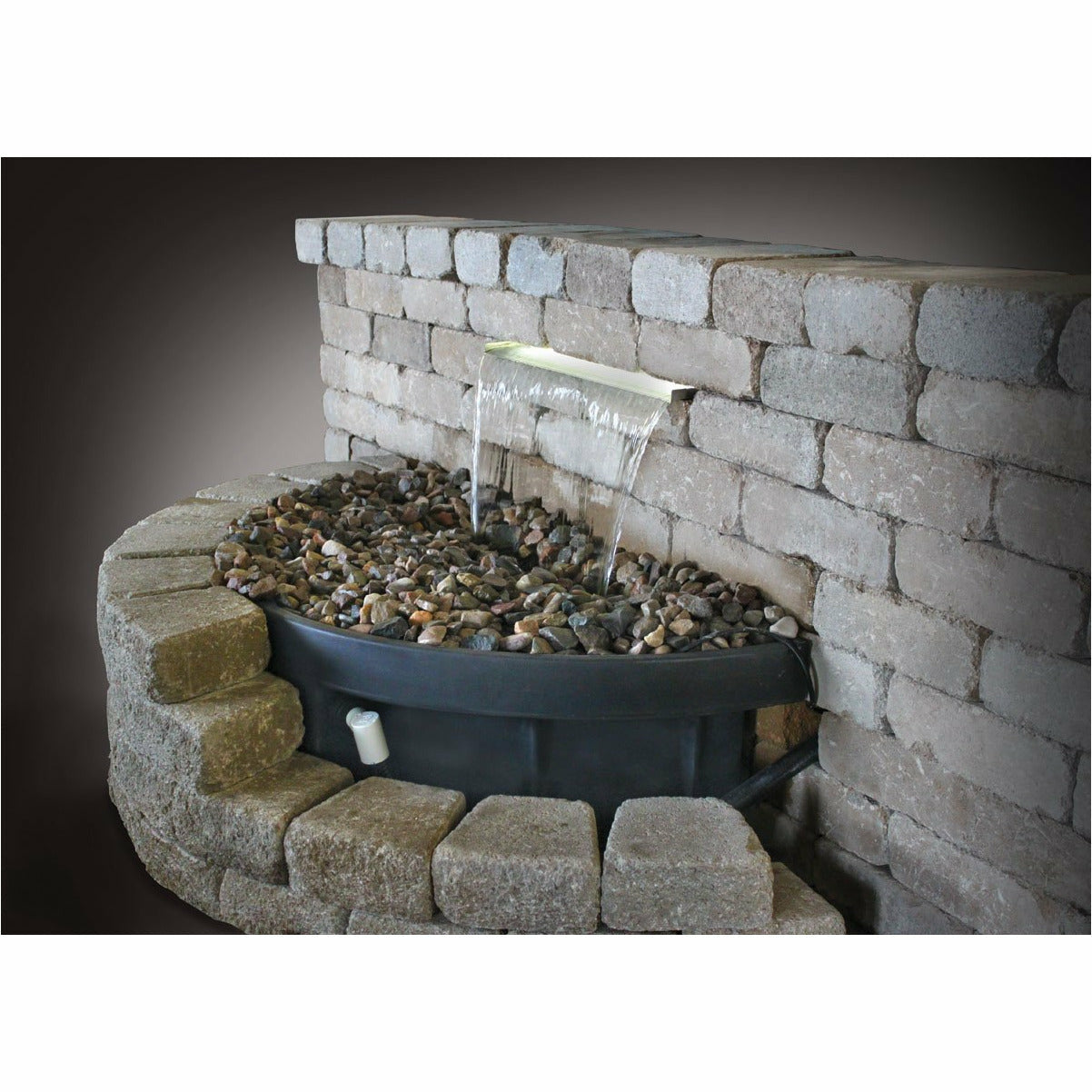 EasyPro: Vianti Falls – 23" Extended Lip Spillway kit w/LED Light Bar