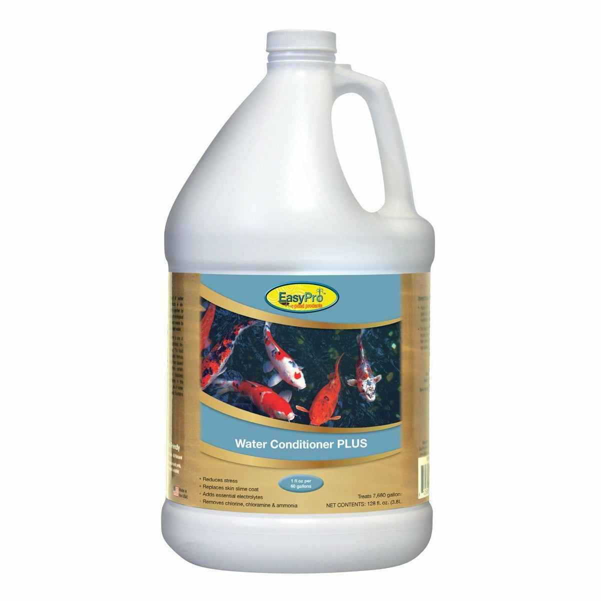 EasyPro: Water Conditioner PLUS – 128 oz. (1 gal) - Treats 7,680 gal for Ammonia, 24,576 for Chloramine