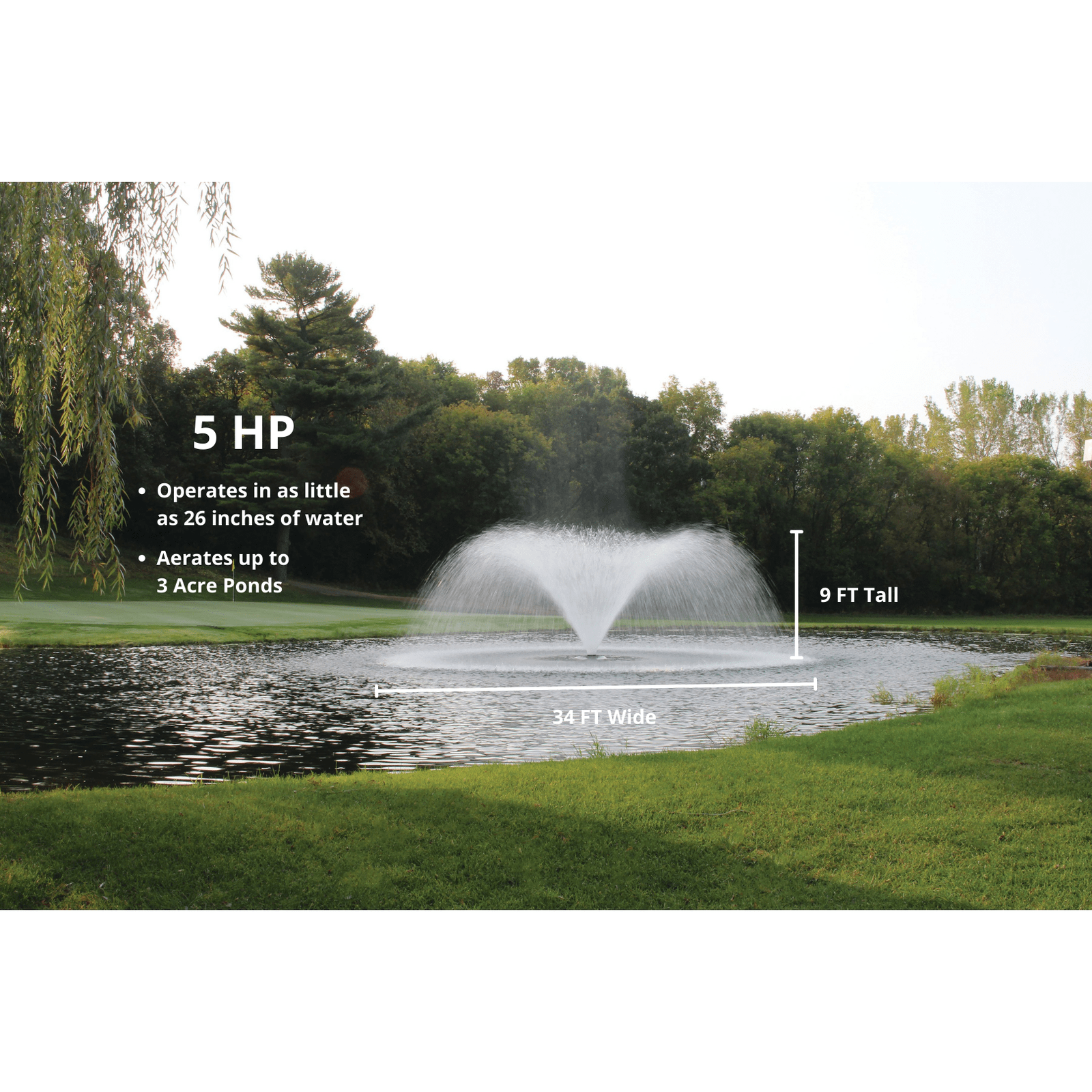 Kasco Marine: VFX Series Aerating Display Fountain for Small Ponds to Large Ponds