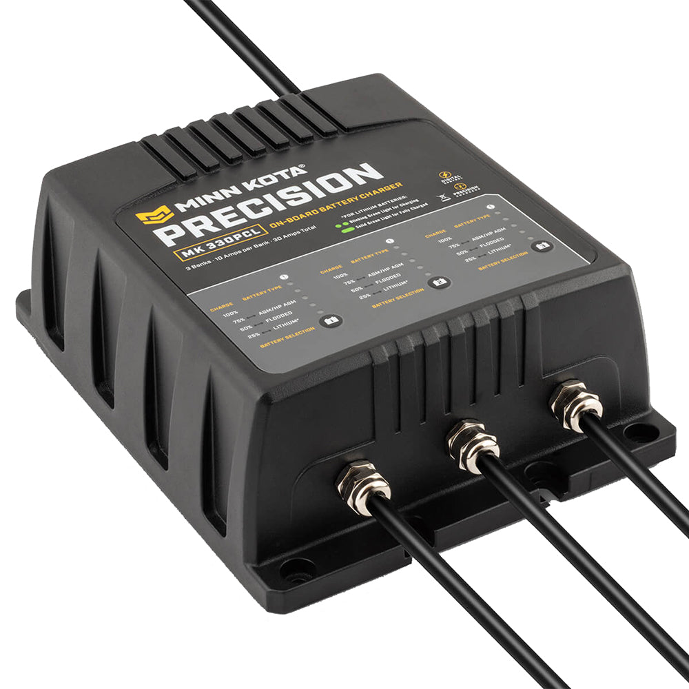 Minn Kota 3-Bank 10A Lithium Onboard Charger – MK-330 PCL