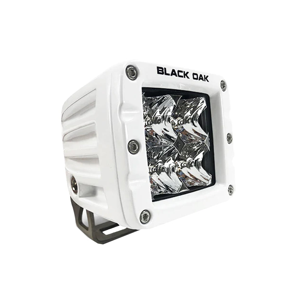Black Oak 2 Marine LED Pod Light  Flood Optics  White Housing  Pro Series 30 2FMPOD10CR