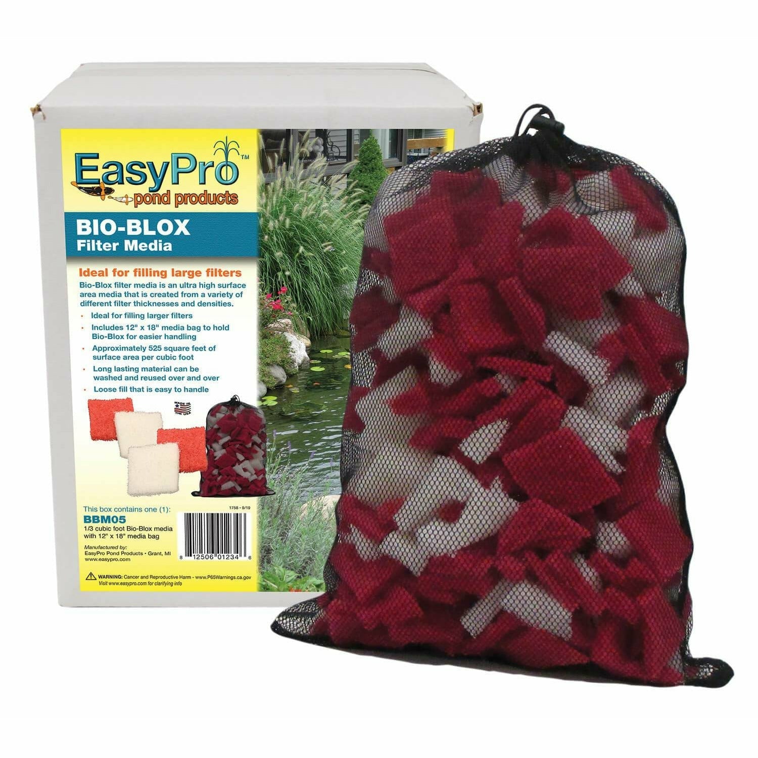 EasyPro: Bio-Blox Filter Media; 1/3 cu.ft. with Media Bag