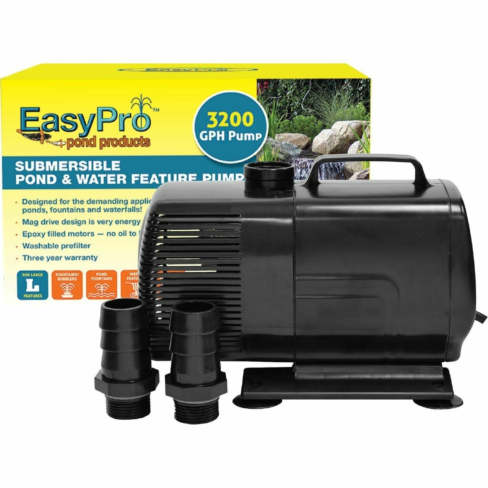 EasyPro: EP3200N Submersible Mag Drive Pump 3200 GPH