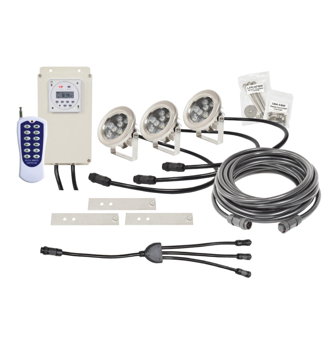 EasyPro: RGB3- Aqua Shine Three Light Color Changing LED Fountain kit