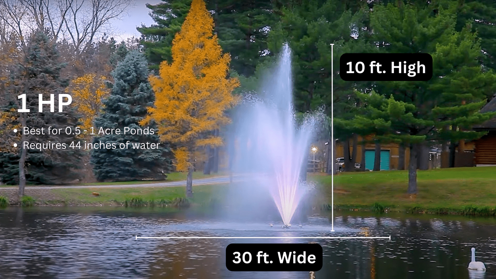 Scott Aerator: Amherst Display Fountain for Small, Medium, Large, and Commercial Ponds
