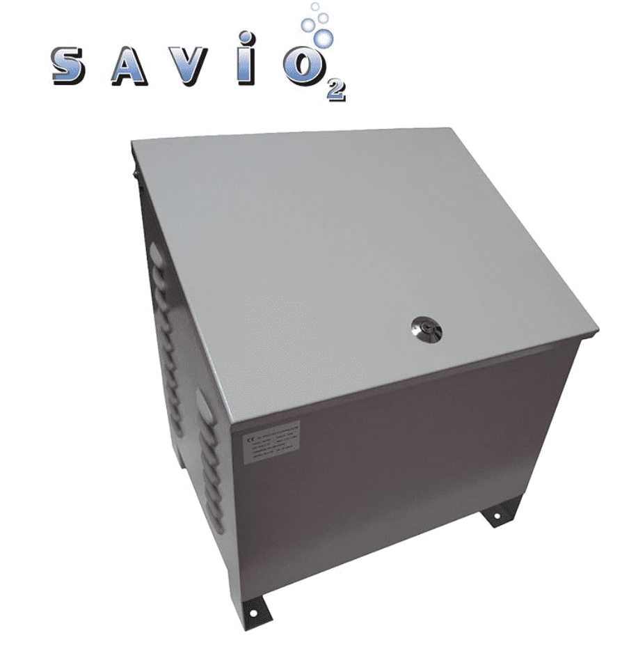 Anjon: Savio2 Aeration System 1 with Enclosures and 1/2HP Air Pump, Double Diffuser, 100' Weighted Tubing