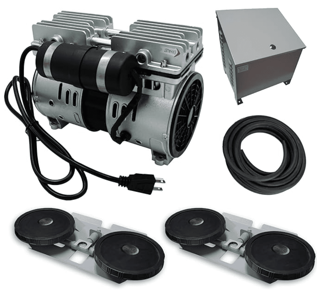Anjon: Savio2 Aeration System 2 with Enclosures and 1HP Air Pump, Double Diffusers, 100' Weighted Tubing