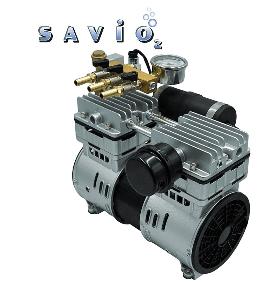 Anjon: Savio2 Aeration System 3 with Enclosures and 1HP Air Pump, Double Diffusers, 100' Weighted Tubing