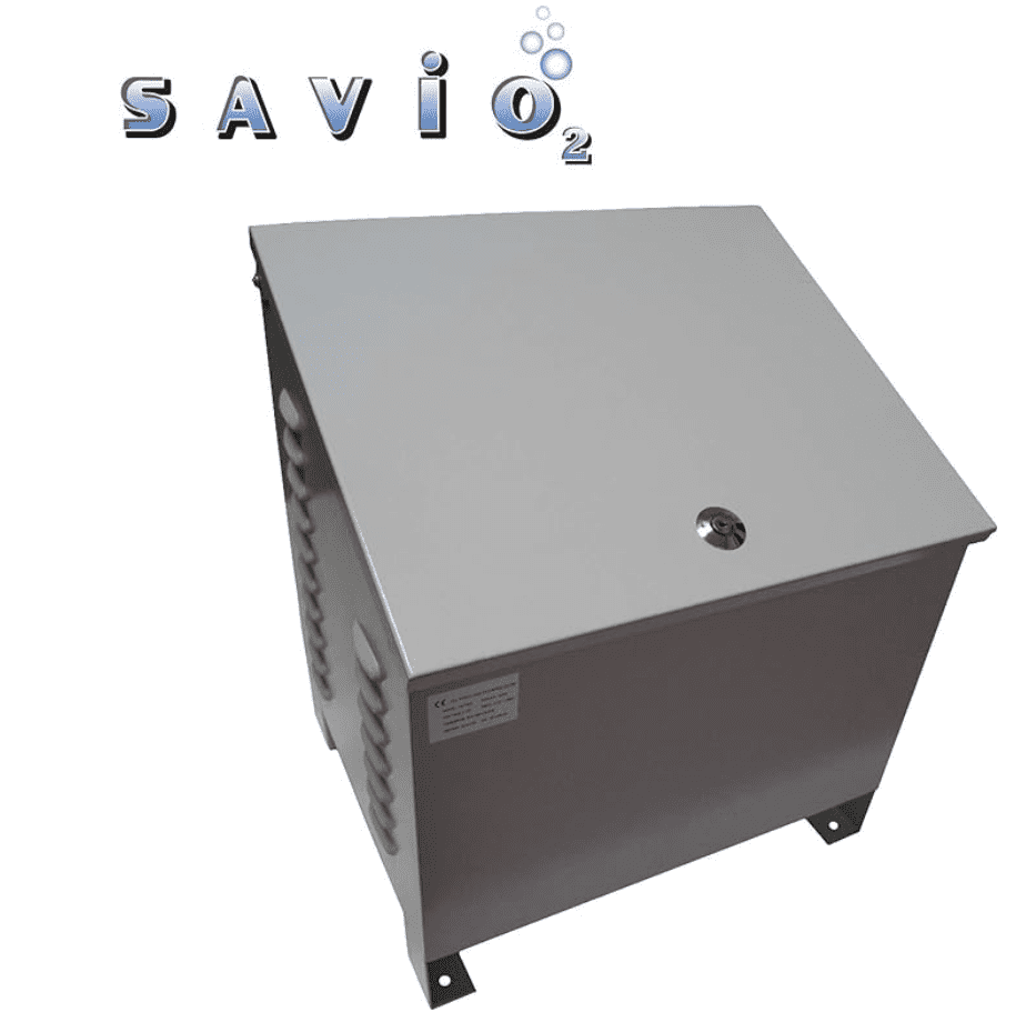 Anjon: Savio2 Aeration System 3 with Enclosures and 1HP Air Pump, Double Diffusers, 100' Weighted Tubing