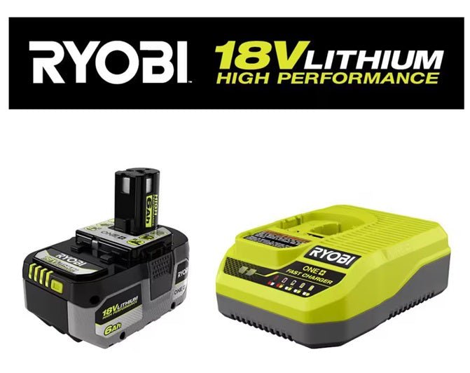 Titan 6AH Lithium Battery and Charger by Ryobi